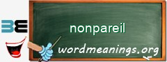 WordMeaning blackboard for nonpareil